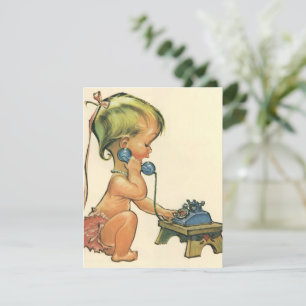 Menina Loura Fofa Conversando no Convite para Tele