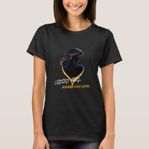 Menina Luxuosa   Camiseta Glam Glam Silhueta Doura