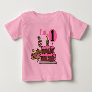 Menina Macaco Sou um Camiseta de aniversário