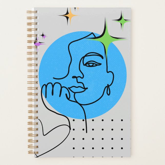 Menina minimalista em um planejador (Frente)