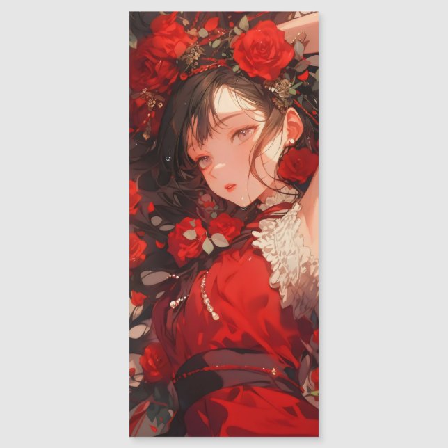 Menina misteriosa em anime vermelho (Frente)