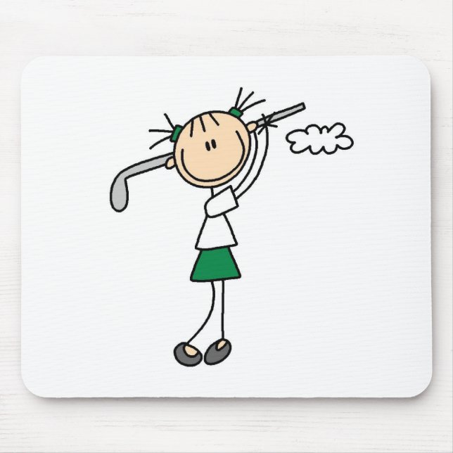 Menina Mousepad do golfe (Frente)