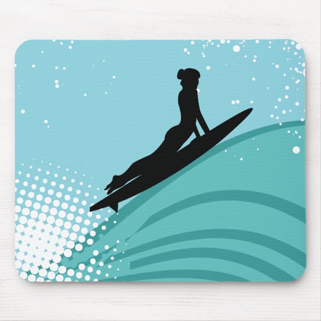 Menina Mousepad do surfista (Frente)