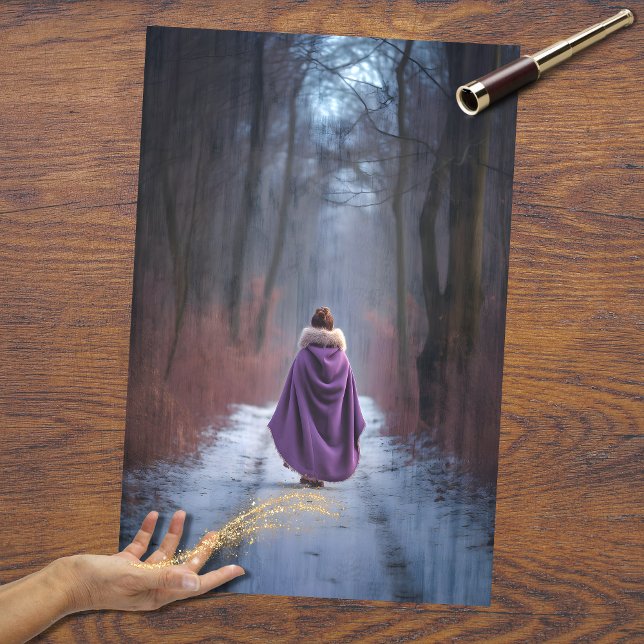 Menina na Floresta 1: Papel de Decoupage (Criador carregado)