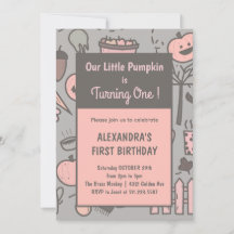 Menina, nossa abóbora está virando um convite