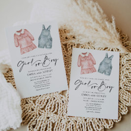 Menina ou Menino Roupas Sexo Revelar Convite