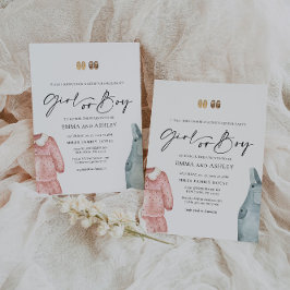 Menina ou Menino Roupas Sexo Revelar Convite