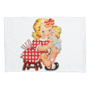 Menina retrô vintage boneca criança