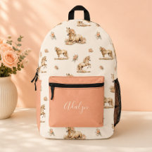 Menina Rosa de Pêssego Cavalo Fonte de Letra Monog