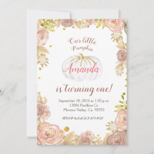 Menina Rosa Nossa Abóbora está fazendo um Convite