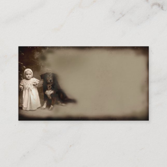 Menina & seus cartões de negócios Prim do cão (Frente)