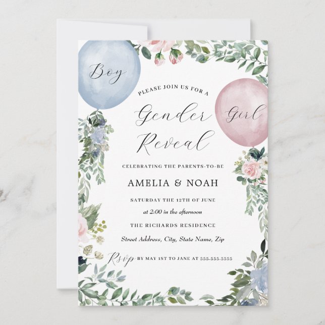 Menina Sexo de Balão Revela Convite (Frente)