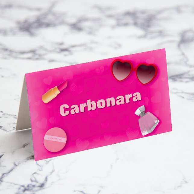 Menina Threenager - Etiqueta de Comida (Little Miss Threenager - Food Label - Buffet Tent Card)