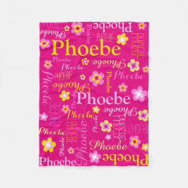 Meninas amarelas cor-de-rosa chamam cobertor gráfi