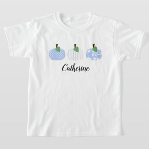 Meninas Blue Pumpkin Trio T-Shirt