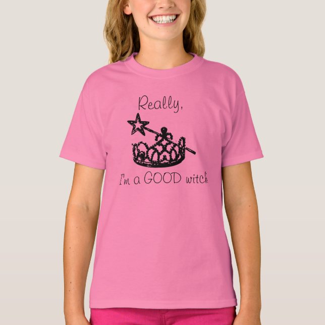 Meninas Boa Bruxa Camiseta (Frente)