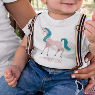 Meninas bonitinhas do Unicórnio, camiseta bebê