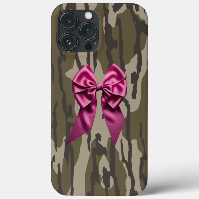 Meninas Camo Laço Rosa Camuflagem Bottom Lands (Verso)