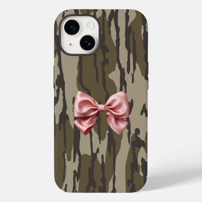Meninas Camo Laço Rosa Camuflagem Fundo (Verso)