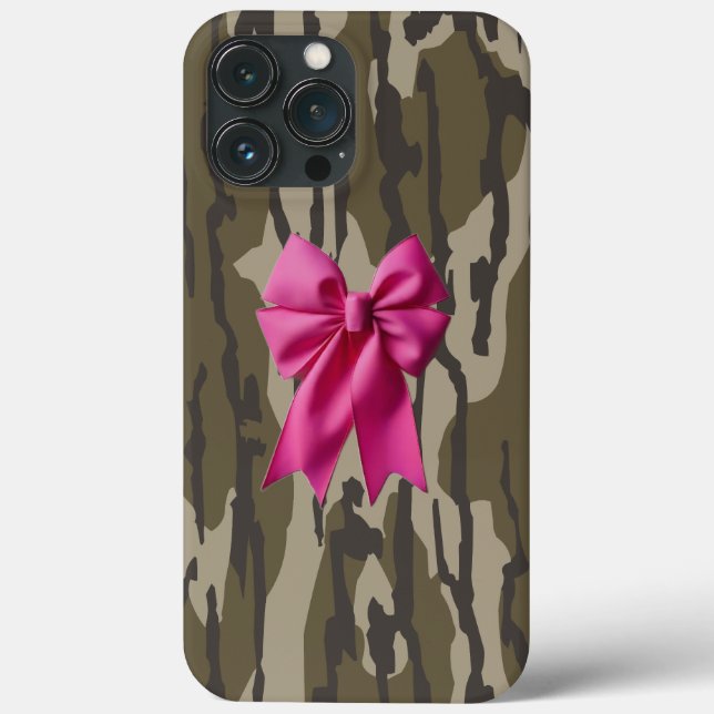 Meninas Camo Laço Rosa Camuflagem Fundo (Verso)