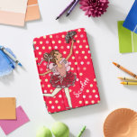 Meninas chamadas bailerina Red bolinhas<br><div class="desc">Cobrir de balé de dançarina vermelha brilhante. Atualmente,  lê Scarlett. Esta arte gráfica original de bailarina e foi projetada exclusivamente por Sarah Trett para www.mylittleeden.com</div>
