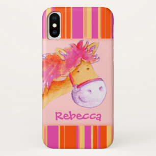 Meninas chamadas capas de iphone rosa pônei