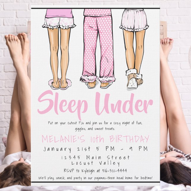 Meninas da Moda Convite de Pijama para Dormir | Fe (Criador carregado)