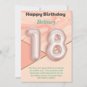 Meninas de 18 anos Feliz Cartão de Aniversário