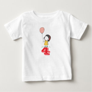 MENINAS DE 4 (QUATRO) MENINAS CRIANÇAS T-SHIRTS