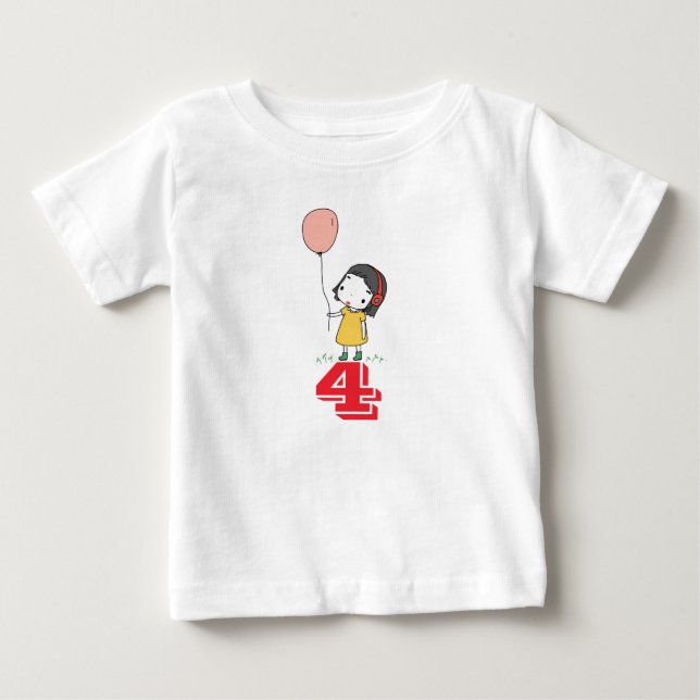 MENINAS DE 4 (QUATRO) MENINAS CRIANÇAS T-SHIRTS (Frente)