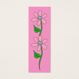 Meninas de Bookmark Raparigas Rosa Flores Rosa