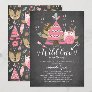 Meninas de Chalkboard Selvagens Um Convite Para Ch