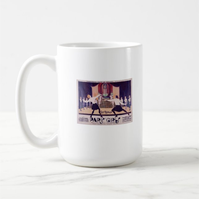 Meninas de Paris que cercam a caneca de café (Esquerda)