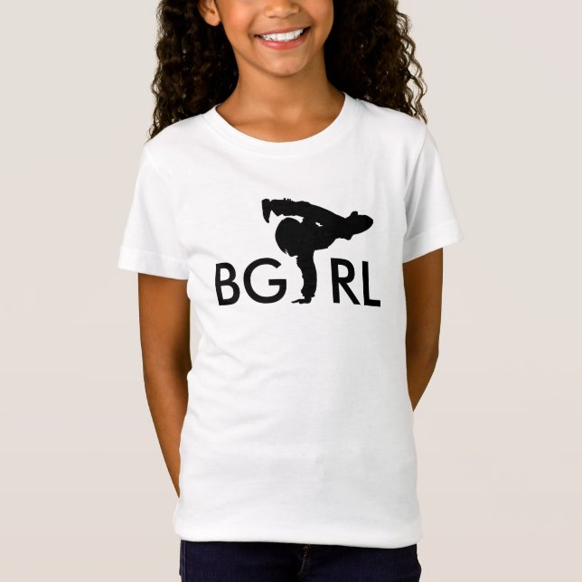 Meninas do t-shirt da pose do BGIRL (Frente)