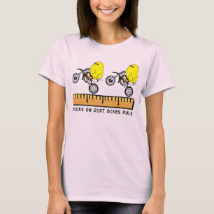 Meninas em Bicicletas de Motocross Camisa Divertid