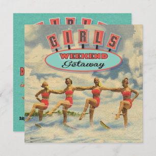 Meninas Fim de Semana Getaway Bebês Convites