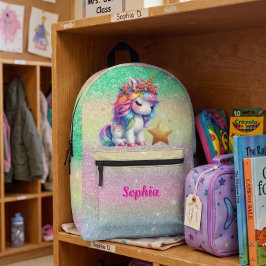 Meninas Glitter unicórnio mágico estrela