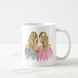 Meninas louras da caneca dois do presente dos
