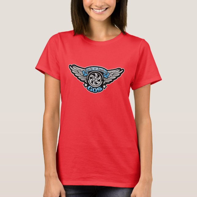 Meninas na camisa do logotipo de Spyders (Frente)