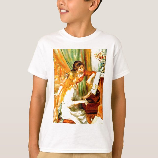 Meninas na camiseta Piano Kids (Frente)