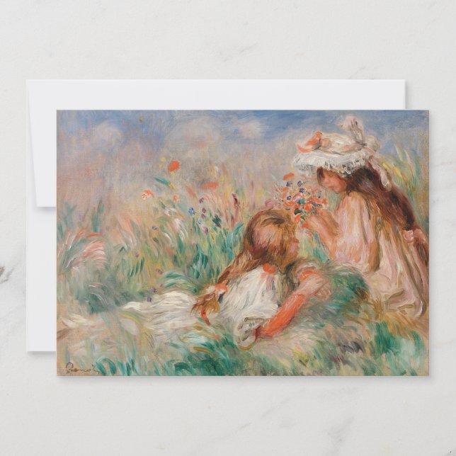 Meninas na grama | Pierre-Auguste Renoir (Frente)