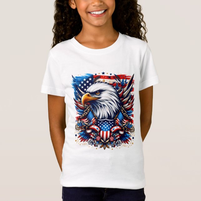 Meninas Patriótico T-Shirt (Frente)