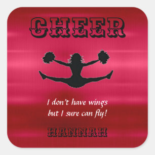 Meninas que Cheerleading a etiqueta do insecto do