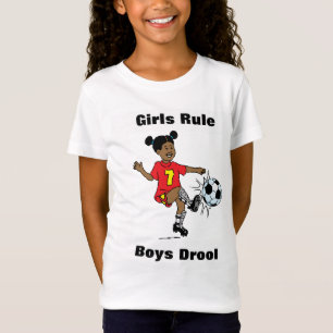 Meninas regra, t-shirt das meninas do Drool dos