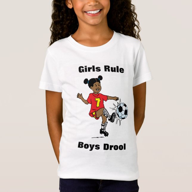 Meninas regra, t-shirt das meninas do Drool dos (Frente)
