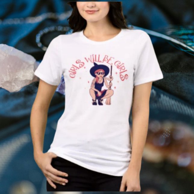 Meninas Serão Raparigas | Camisa Rebel Witchy (Criador carregado)