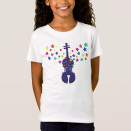 Meninas-Starburst do t-shirt do violino