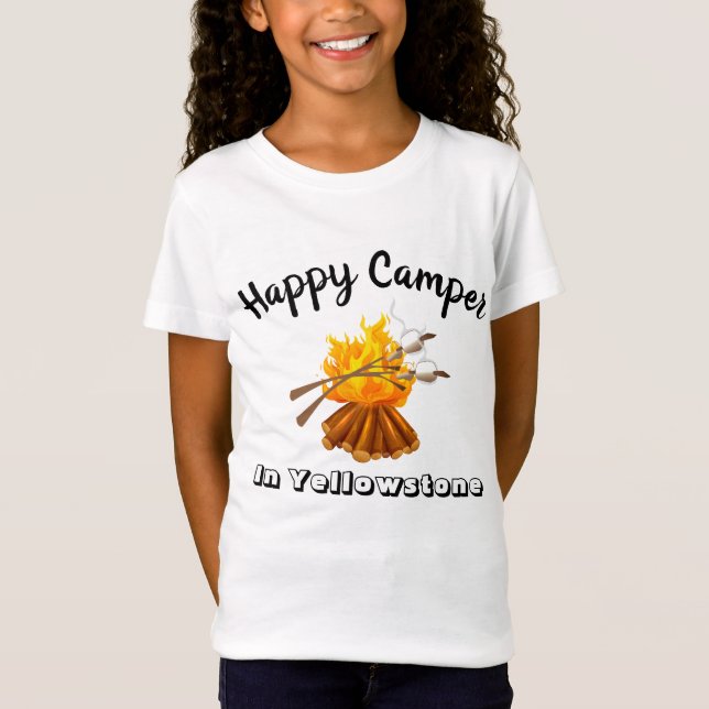 Meninas T-Shirt Happy Camper (Frente)
