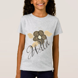 Meninas t-shirt selvagem