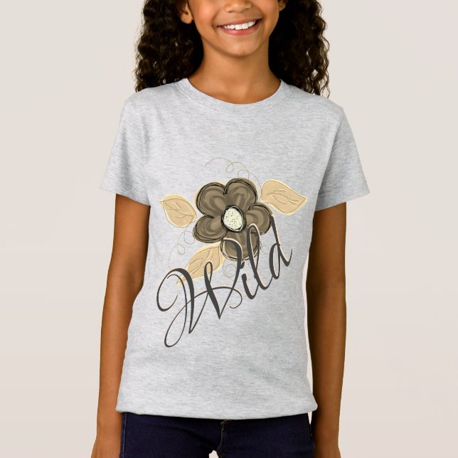 Meninas t-shirt selvagem (Frente)